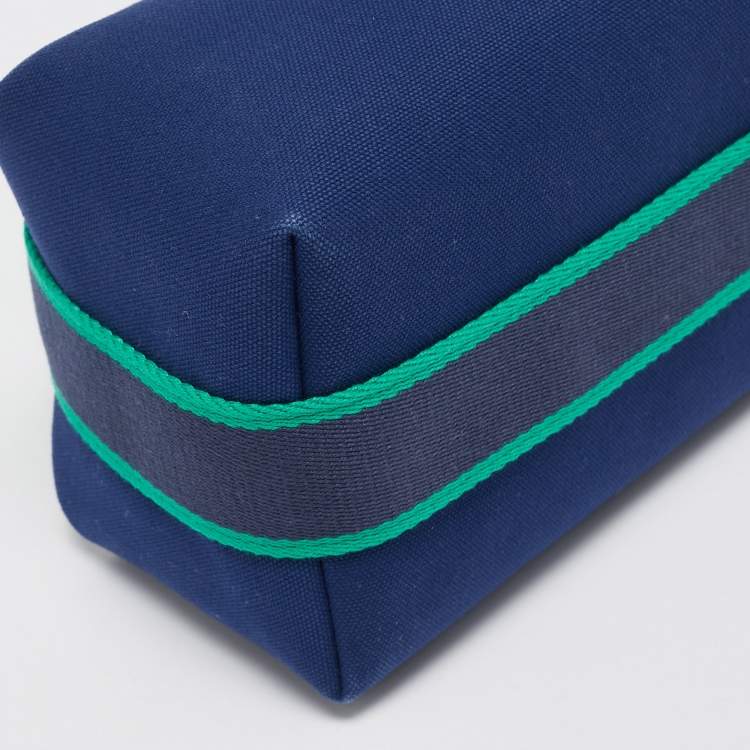 Pre Owned Hermes Marine Canvas Small Bride-a-Brac Pouch