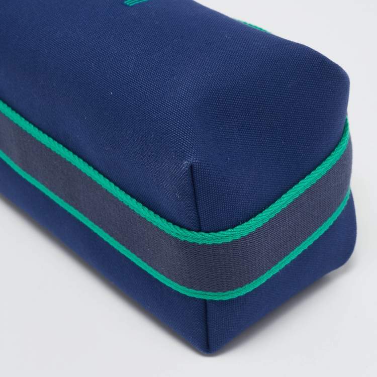 Pre Owned Hermes Marine Canvas Small Bride-a-Brac Pouch