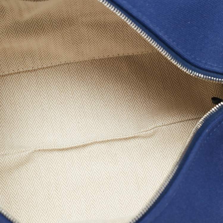 Pre Owned Hermes Marine Canvas Small Bride-a-Brac Pouch