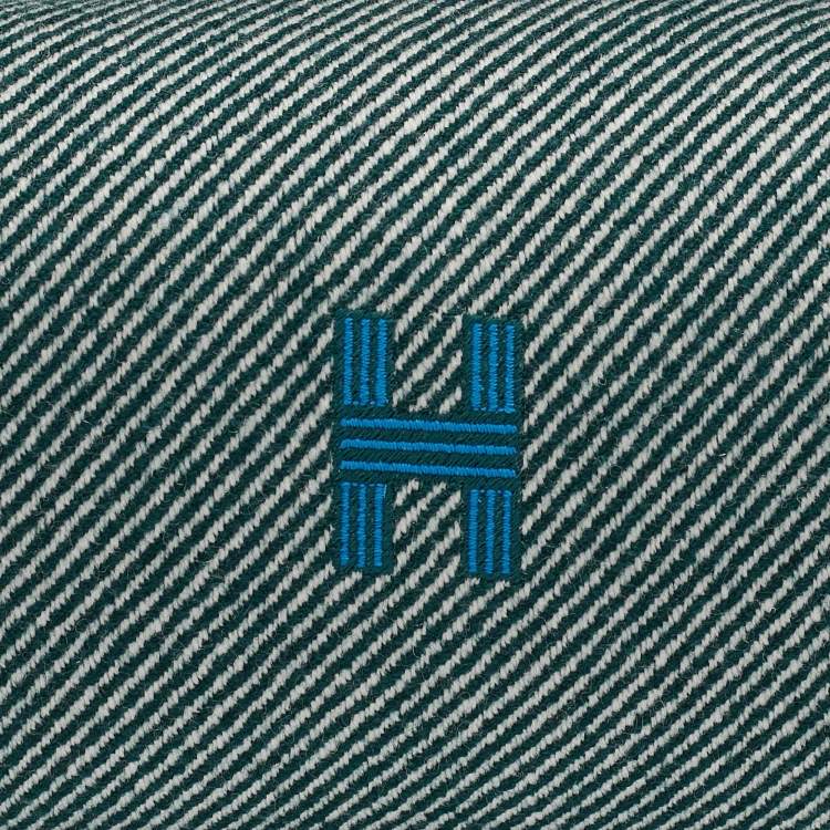 Pre Owned Hermes Vert Foret Wool Small Bride-a-Brac Natte Pouch