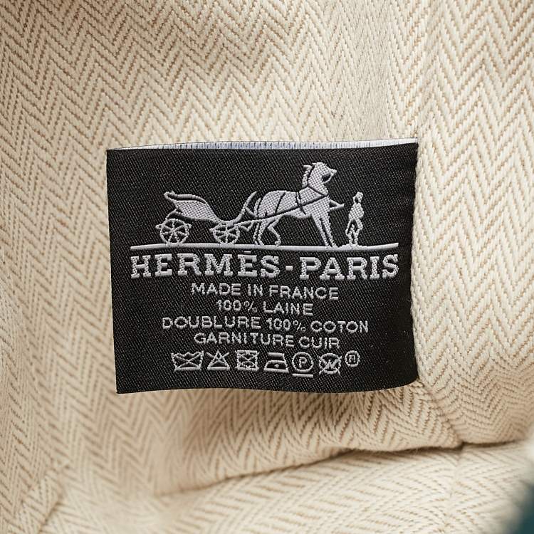 Pre Owned Hermes Vert Foret Wool Small Bride-a-Brac Natte Pouch