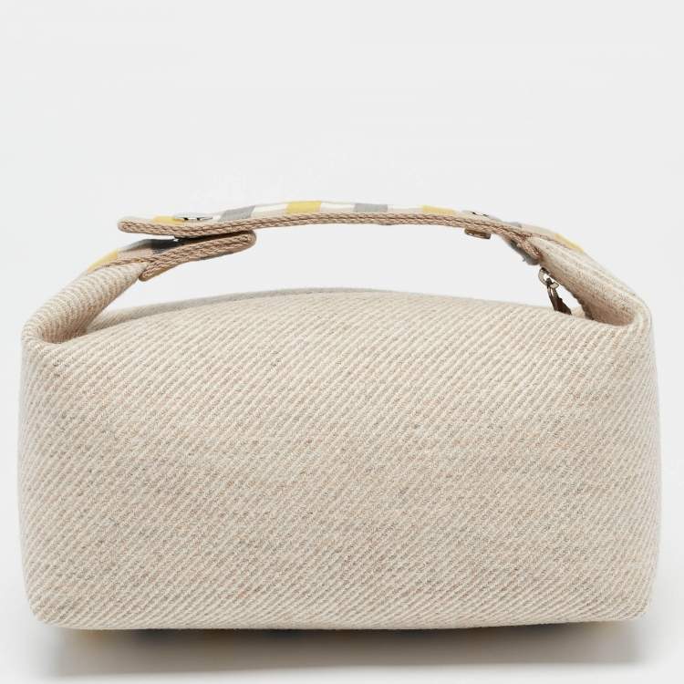 Pre Owned Hermès Seigle Wool Small Bride-a-Brac Au Carre Pouch