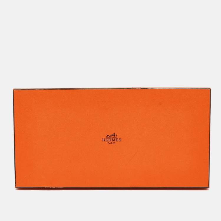 Pre Owned Hermès Orange/Cobalt Geant Twill Silk Tapis Persans Scarf