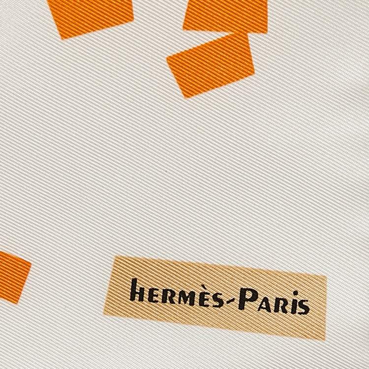 Pre Owned Hermès Multicolor Print Silk Just Married Scarf