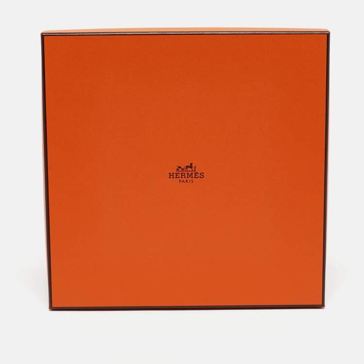 Pre Owned Hermès Orange Print Silk Masan & Masan Scarf