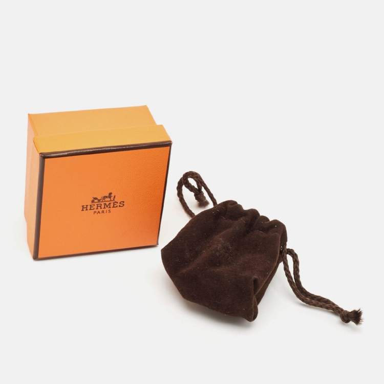 Pre Owned Herrmes Mini Boucle Rose Gold Plated Twilly Ring