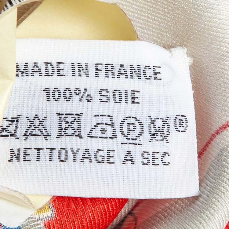 Pre Owned Hermes Multicolor Chorus Stellarum Silk Vintage Scarf