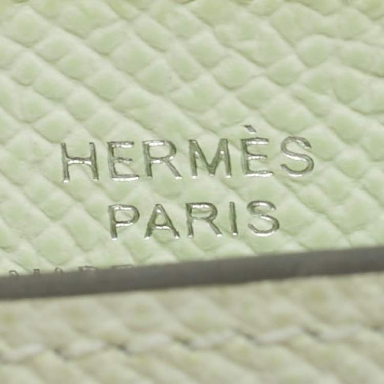 Pre Owned Hermes Vert Fizz/Vert Comics/Rubis Epsom Leather Hermèsway Phone Case