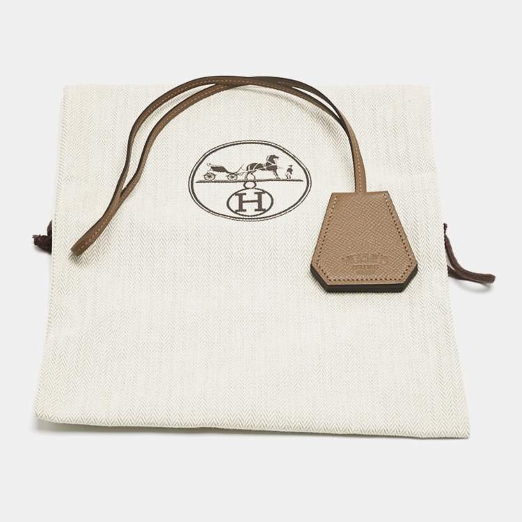 Pre Owned Hermes Marron Alezan Epsom Leather Capucine Hat Clip