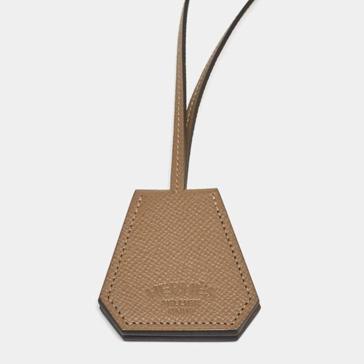 Pre Owned Hermes Marron Alezan Epsom Leather Capucine Hat Clip