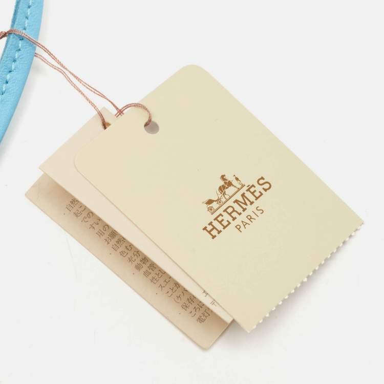 Pre Owned Hermès Rose Pourpre/Cornaline/Celeste Milo Leather GriGri Rodeo Bag Charm MM