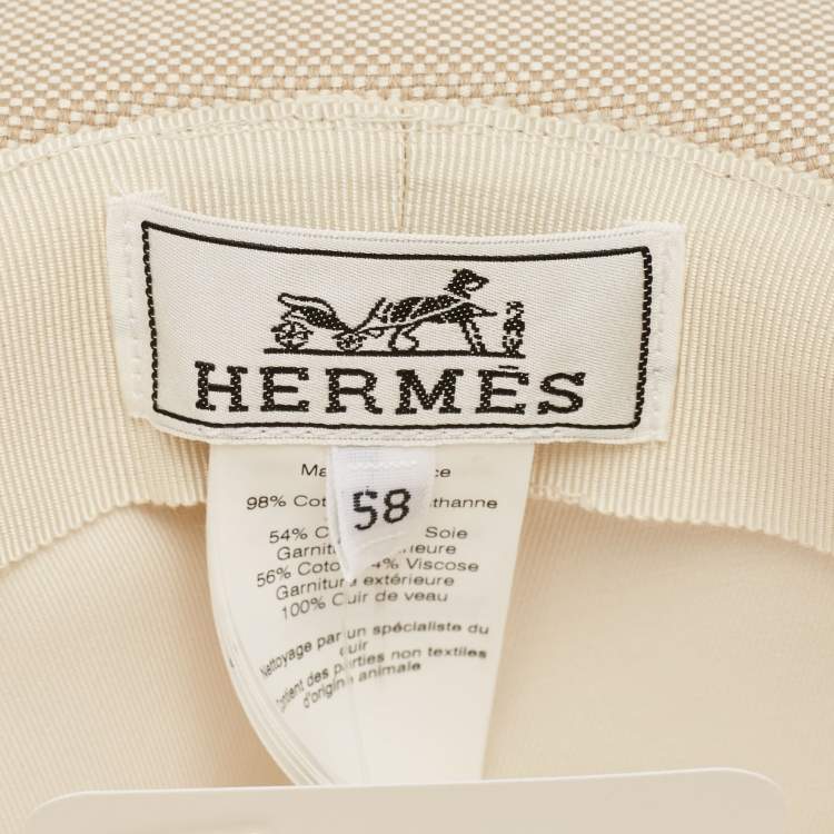 Pre Owned Hermès Desert/Nata Cotton Hampton Plein Air Hat