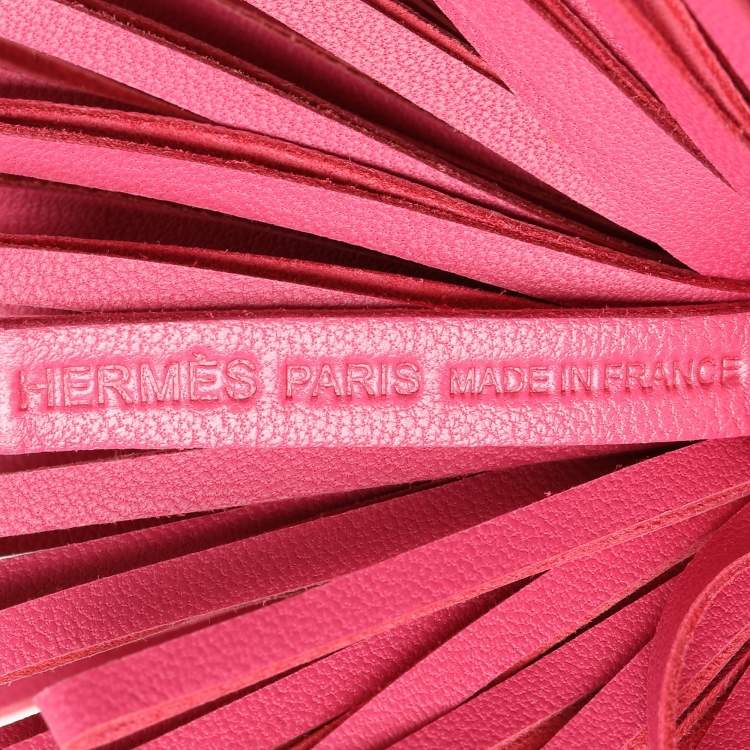 Pre Owned Hermès Pink Leather Milo Carmen Keyring