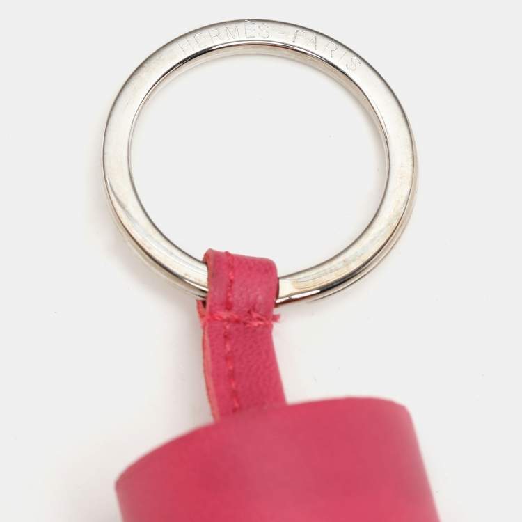 Pre Owned Hermès Pink Leather Milo Carmen Keyring