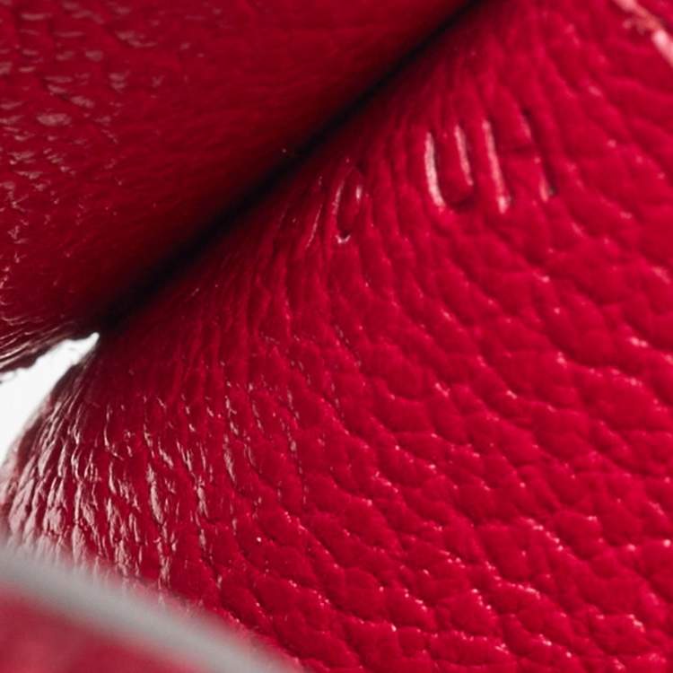 Pre Owned Hermes Rouge De Coeur Chevre Leather H-Tag Phone Case