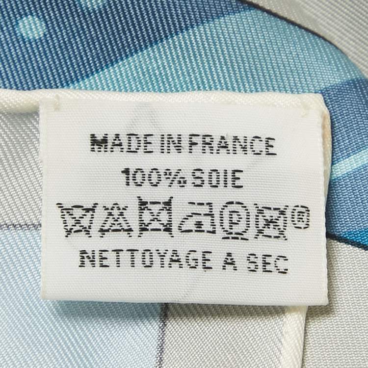 Pre Owned Hermès Grey Reve d'Australie Silk Scarf