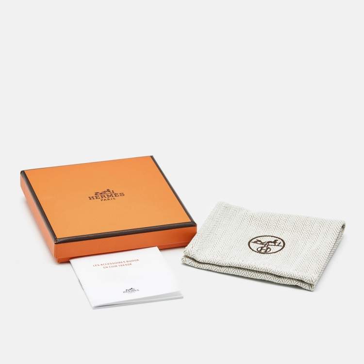 Pre Owned Hermes Roulis Leather Gold Plated Double Tour bracelet