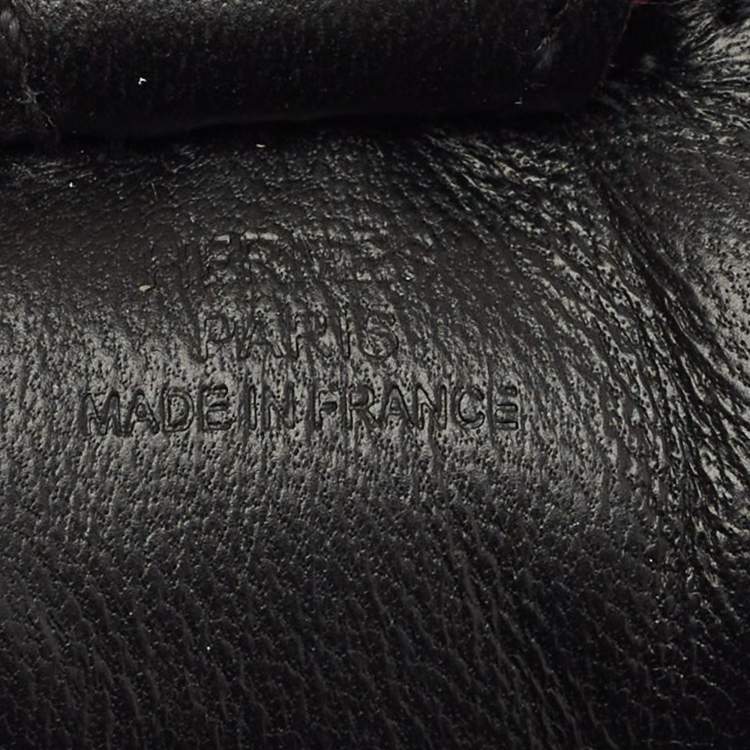 Pre Owned Hermes Noir/Menthe/Magnolia Milo Leather and Horsehair GriGri Rodeo Punk Bag Charm PM