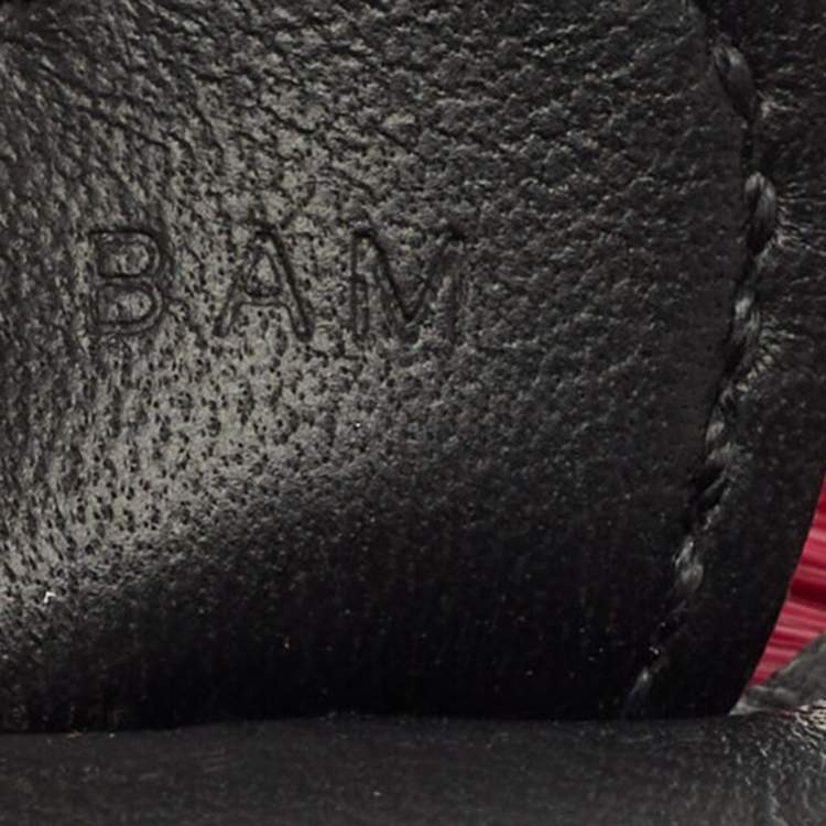 Pre Owned Hermes Noir/Menthe/Magnolia Milo Leather and Horsehair GriGri Rodeo Punk Bag Charm PM
