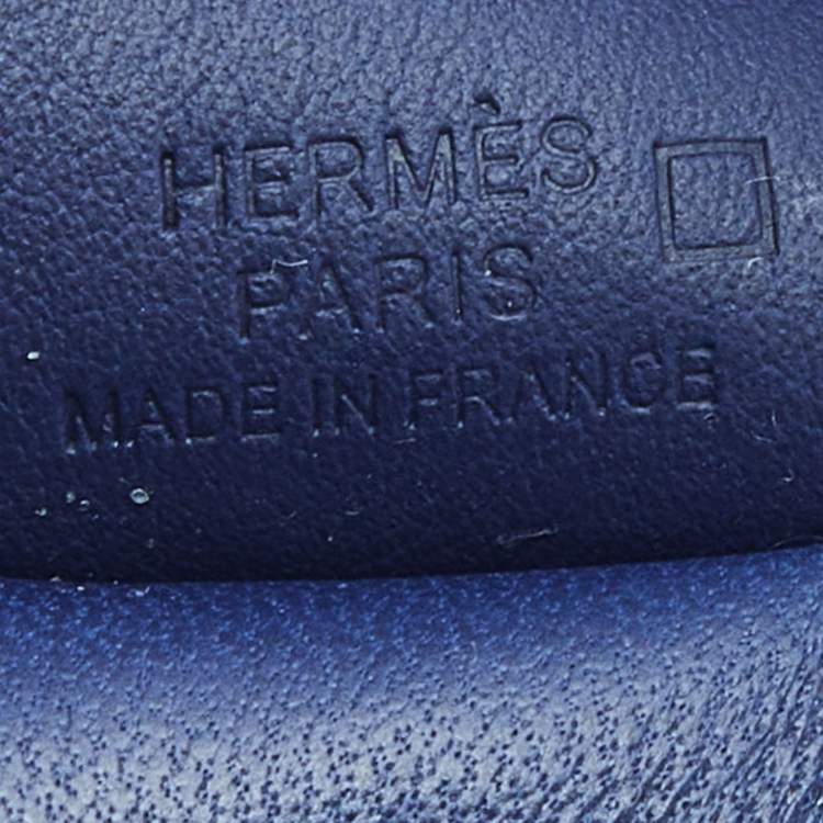 Pre Owned Hermes Bleu Saphir Milo Leather and Alligator Touch Grigri Rodeo Pegase Bag Charm PM