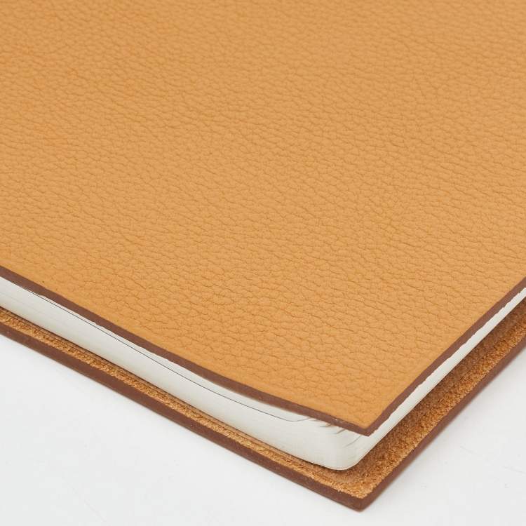 Pre Owned Hermes Sand Clemence Leather Ulysse MM Notebook Cover