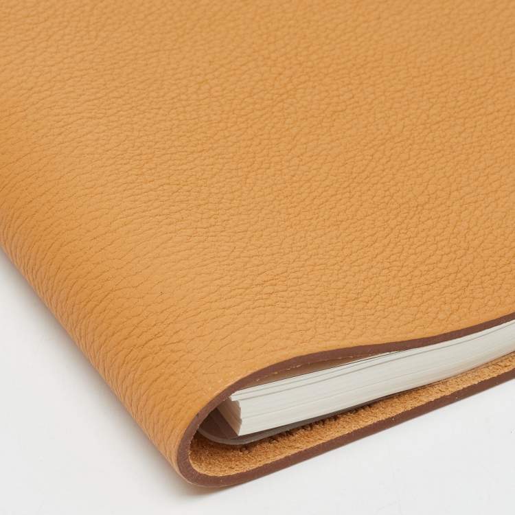 Pre Owned Hermes Sand Clemence Leather Ulysse MM Notebook Cover