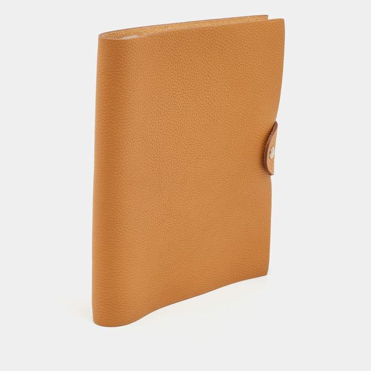 Pre Owned Hermes Sand Clemence Leather Ulysse MM Notebook Cover