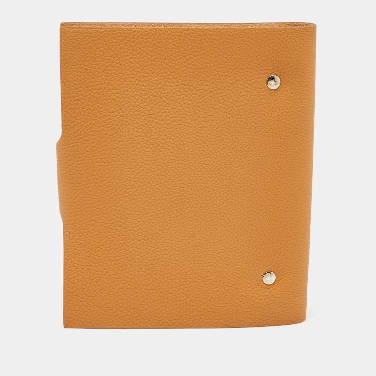 Pre Owned Hermes Sand Clemence Leather Ulysse MM Notebook Cover