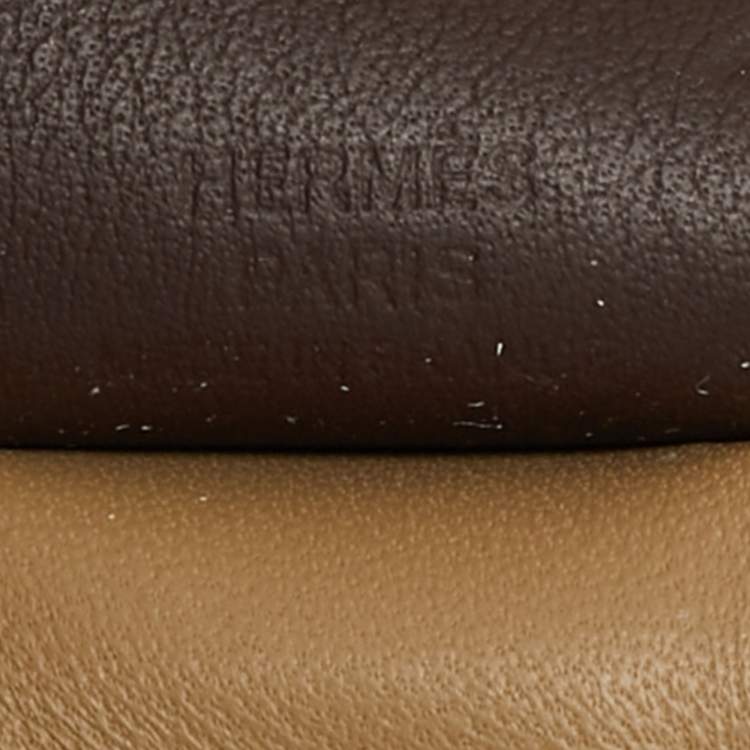 Pre Owned Hermès Beige Marfa/ Mauve Pale/ Mokas Milo Leather GriGri Rodeo Pegase Bag Charm PM