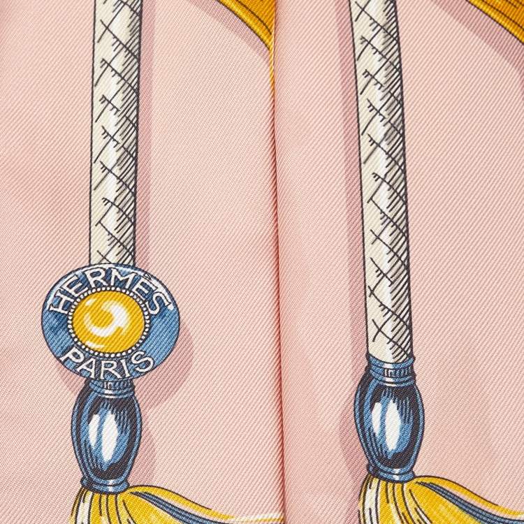 Pre Owned Hermes Multicolor Printed Silk Twilly
