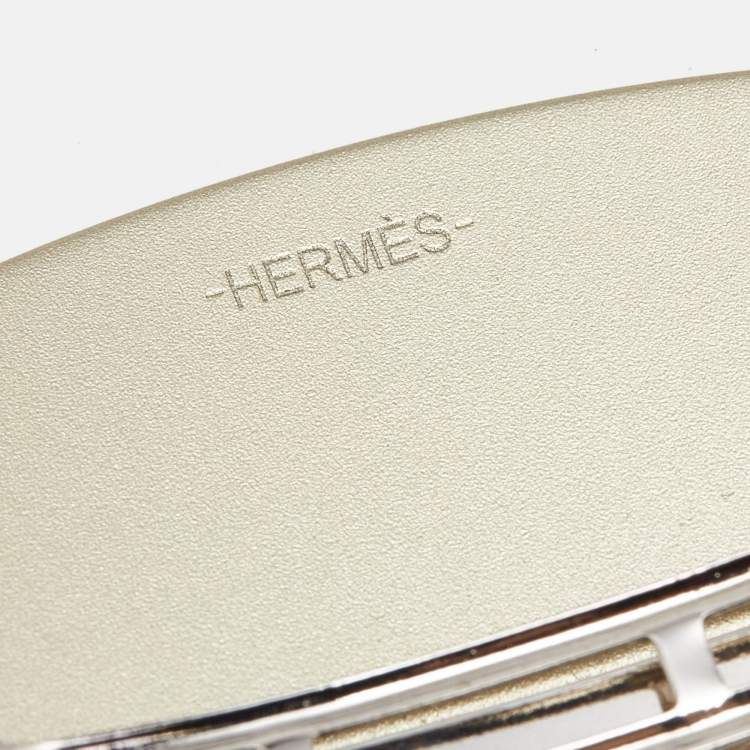 Pre Owned Hermès Chaine d'Ancre Two Tone Metal Hair Clip