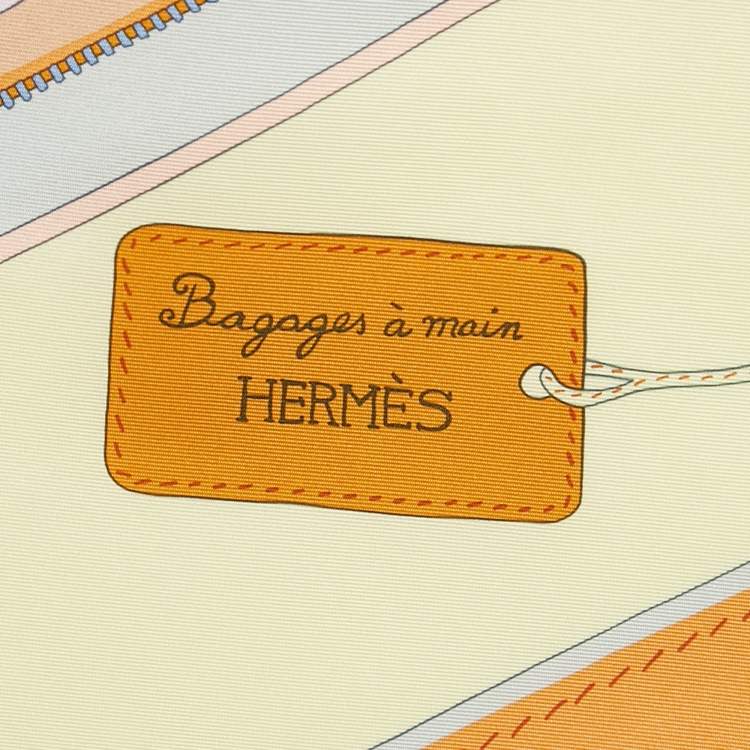 مملوكة مسبقًا Hermès Multicolor Printed Silk Bagage a Main Scarf