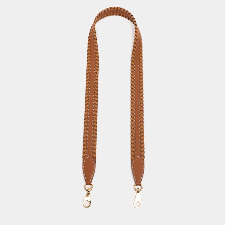 Pre Owned Hermès Gold/Sésame Epsome Leather Tressage Bag Strap