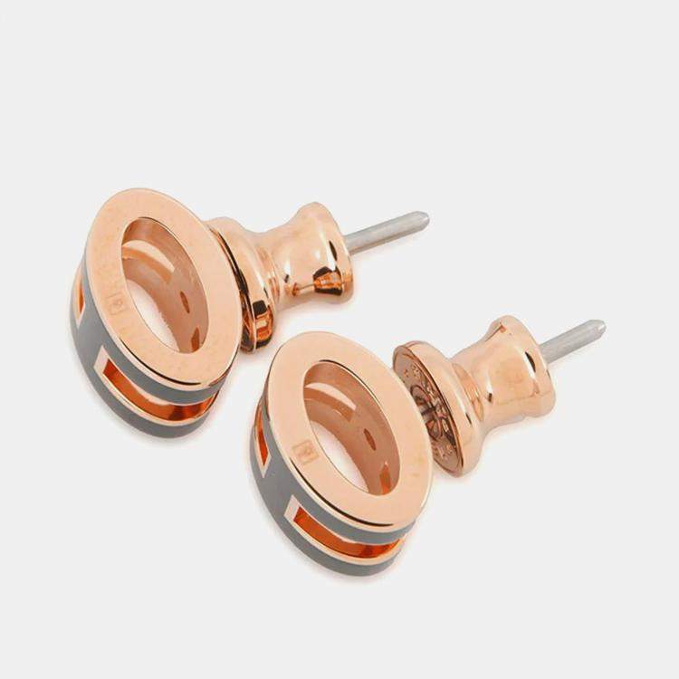 Pre Owned Hermes Pop Ash Mini Earrings Size Mini Black Metal