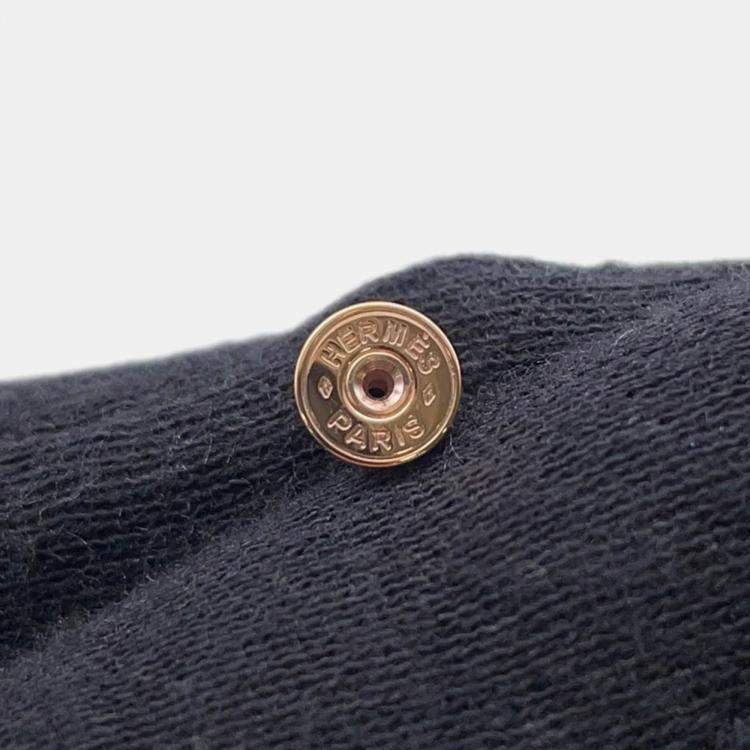 Pre Owned Hermes Pop Ash Mini Earrings Size Mini Black Metal