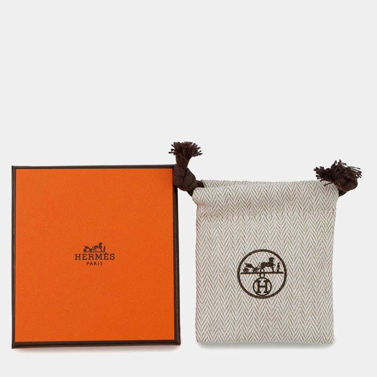 Pre Owned Hermes Pop Ash Mini Earrings Size Mini Black Metal