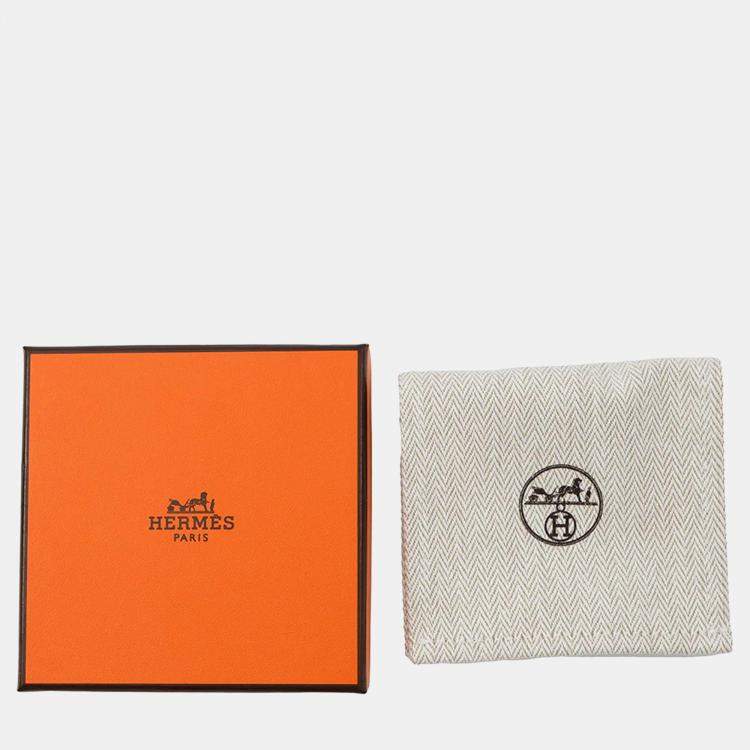 Pre Owned Hermes Leather Bracelet Croisier Size T2 Nata Swift Leather