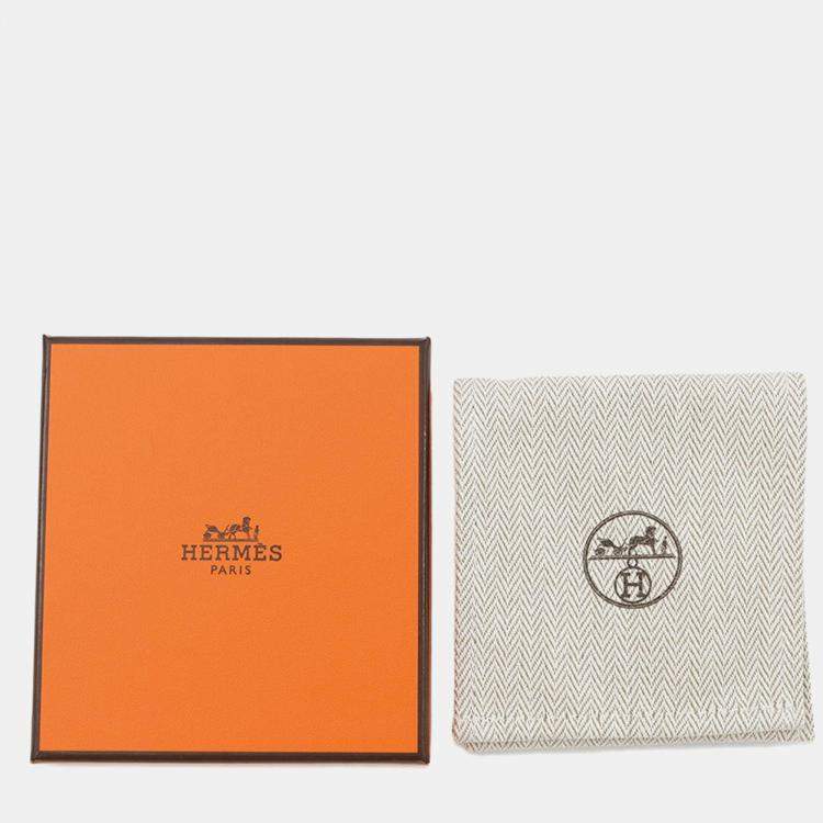 Pre Owned Hermes Mini Maillon Necklace Size PM Black Lacquer Metal