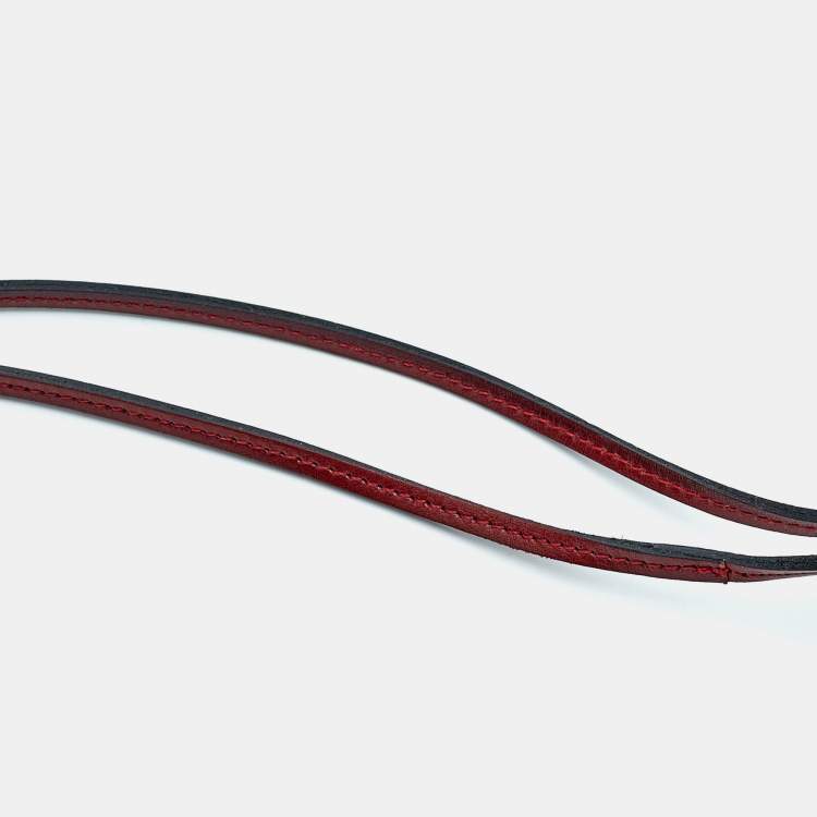 Pre Owned Hermès  Heart Leather Silver Tone Necklace