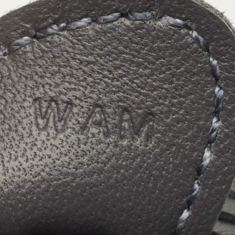 مملوكة مسبقًا دلاية حقيبة هيرمس غريغري روديو جلد خروف ليموني/نعناعي/أسمر مصفر متوسطة