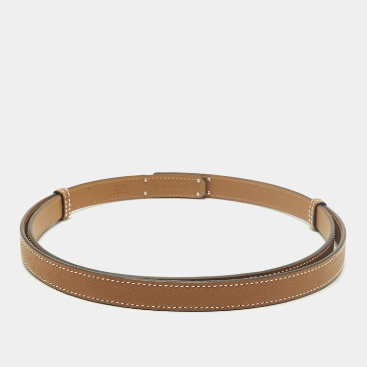 Pre Owned Hermes Kelly Belt Gold Epsom Leather