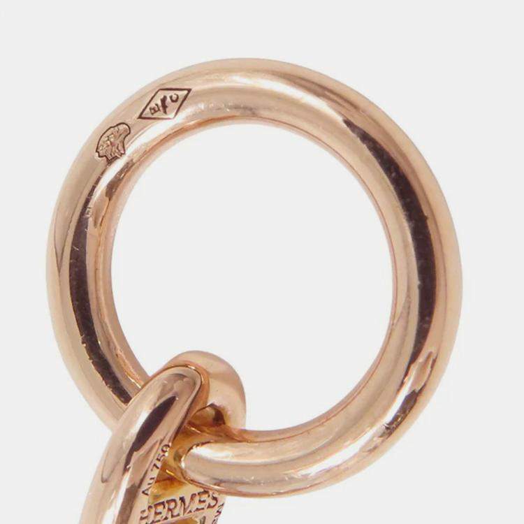 Pre Owned Hermes Chaine D'Ancre Bracelet 22 Frames Size TPM 18K Pink Gold