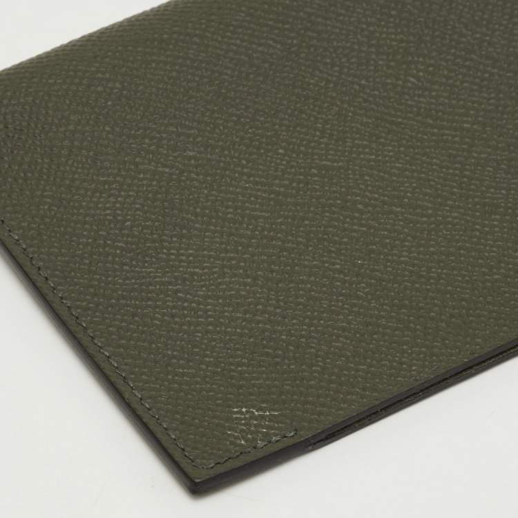 Pre Owned Hermès Tarmac Vert Maquis Epsom Leather Passport Holder