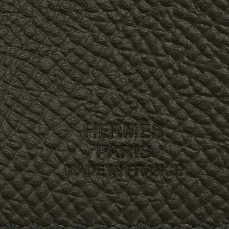 Pre Owned Hermès Tarmac Vert Maquis Epsom Leather Passport Holder