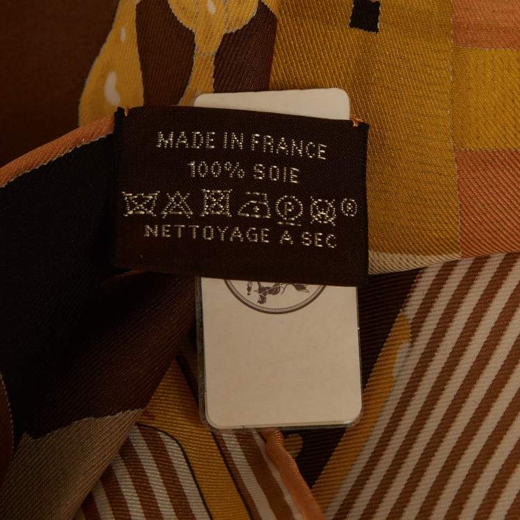 Pre Owned Hermès Brown Mors a Jouets Silk Scarf 70