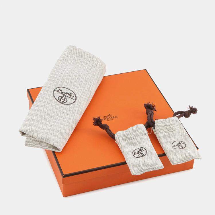 Pre Owned Hermes Belt Kelly Jean Blue Indigo/White/Blue Navy Denim Epsom Size 18