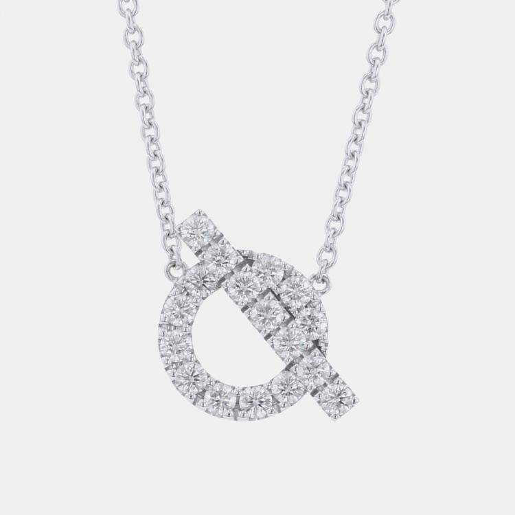 Pre Owned Hermes Pendant Inesse 00 18K White Gold
