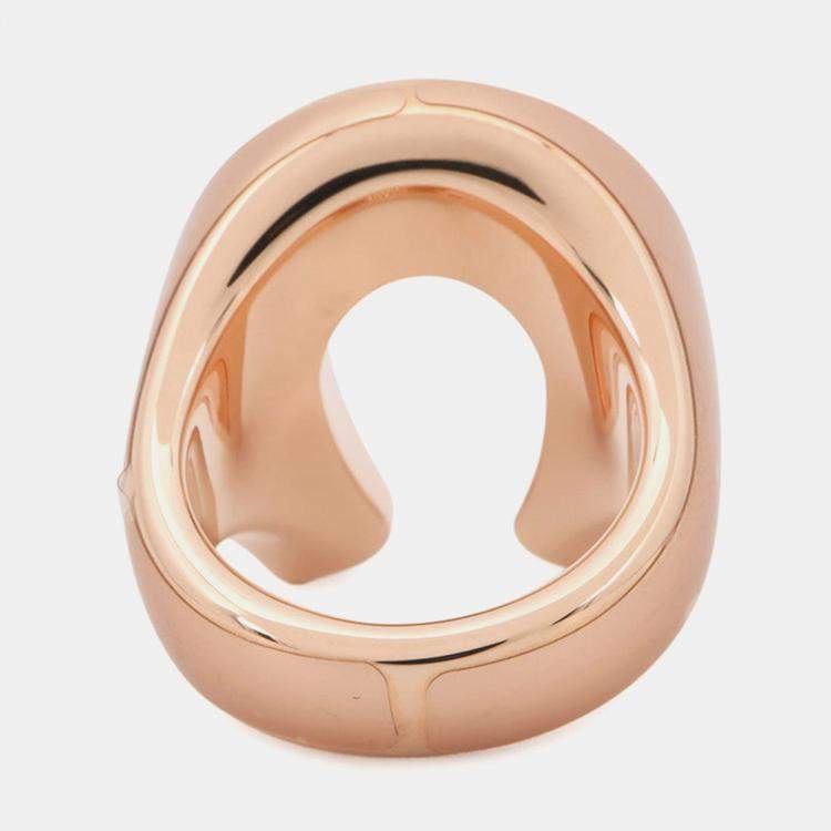 Pre Owned Hermes Ring "Joquette" Size Gm/53 Black Metal