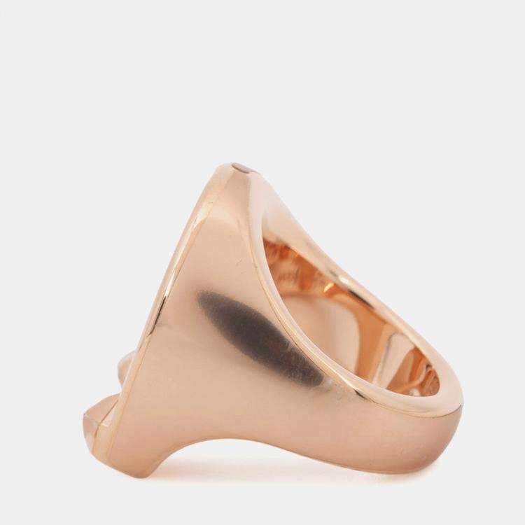 Pre Owned Hermes Ring "Joquette" Size Gm/53 Black Metal