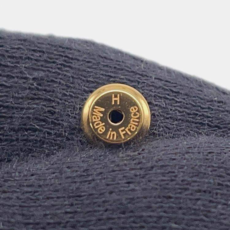 مملوكة مسبقًا Hermes Pop Ash Earrings Rocabar Size Mini Malabar Lacquer Gold Plated